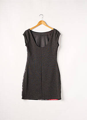 Robe courte manches courtes manches courtes gris DESIGUAL femme