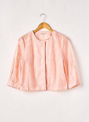 Veste chic col rond rose LOVIE femme