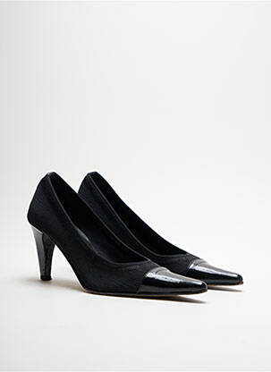 Escarpins tissage vernis talon de 4 à 6cm noir ELIZABETH STUART femme