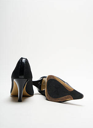 Escarpins tissage vernis talon de 4 à 6cm noir ELIZABETH STUART femme