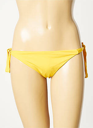 Bas de maillot de bain effet matière satinée culotte jaune CALZEDONIA femme