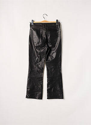 Pantalon droit fermeture zippée sous rabat boutonné taille normale noir ZARA femme