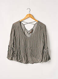 Top imprimé fantaisie manches longues bleu SACK'S femme