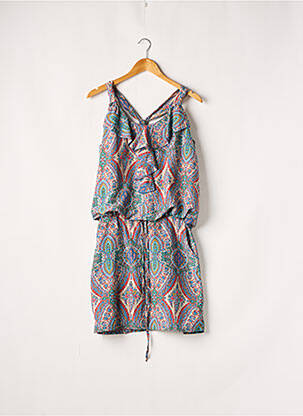 Robe mi-longue coupe fluide sans manche bleu OPULLENCE femme