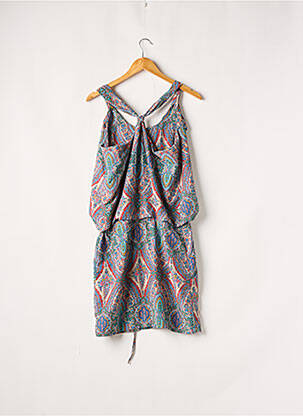 Robe mi-longue coupe fluide sans manche bleu OPULLENCE femme