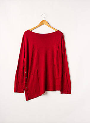 Pull tunique stretch manches longues rouge COP COPINE femme