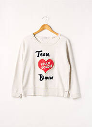 Pull tissage chiné manches longues gris MAISON SCOTCH femme
