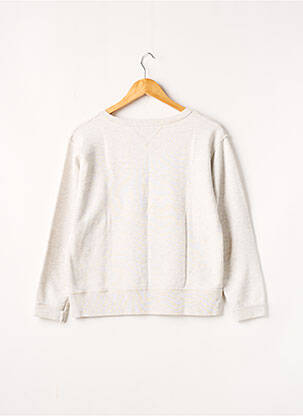 Pull finition bords-côtes manches longues gris MAISON SCOTCH femme