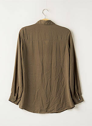 Chemisier coupe fluide manches longues vert MANGO femme
