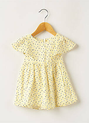 Robe mi-longue volants manches courtes jaune MARESE fille