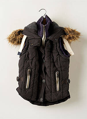 Doudoune poches sans capuche gris SUPERDRY femme