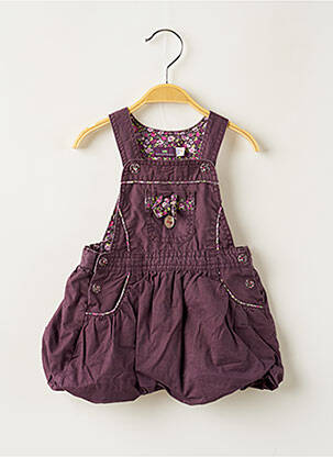 Robe mi-longue col carré fines bretelles violet SERGENT MAJOR fille
