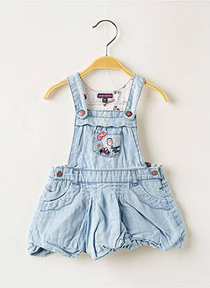 Robe mi-longue col carré fines bretelles bleu SERGENT MAJOR fille