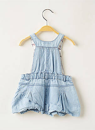 Robe mi-longue col carré fines bretelles bleu SERGENT MAJOR fille