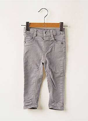Jeans coupe slim stretch taille élastique gris 3 POMMES fille