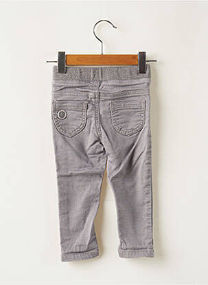Jeans coupe slim stretch taille élastique gris 3 POMMES fille