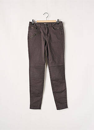 Pantalon slim stretch taille normale gris ZARA femme