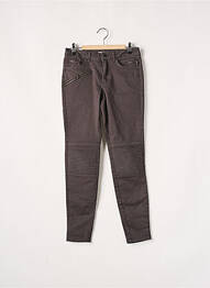 Pantalon slim stretch taille normale gris ZARA femme