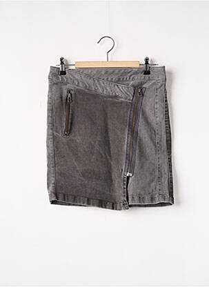 Jupe courte poches gris YAYA femme