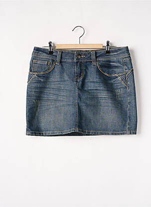Jupe courte poches bleu MORGAN femme