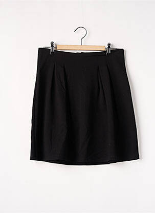 Jupe courte fermeture zippée au dos noir CAMAIEU femme
