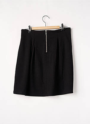 Jupe courte fermeture zippée au dos noir CAMAIEU femme