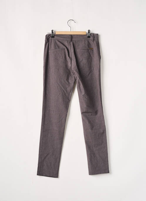 Pantalon chino tissage popeline gris TEDDY SMITH femme