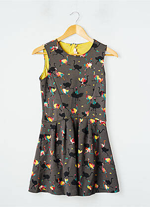 Robe mi-longue sans manche sans manche gris CATIMINI fille