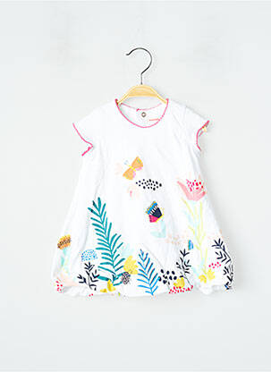 Robe mi-longue sans manche sans manche blanc CATIMINI fille