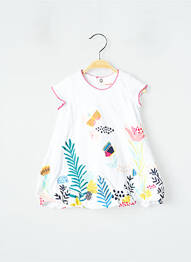 Robe mi-longue sans manche sans manche blanc CATIMINI fille