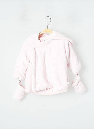 Manteau court coupe droite a capuche rose ABSORBA fille