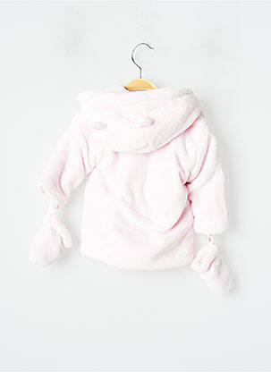 Manteau court coupe droite a capuche rose ABSORBA fille