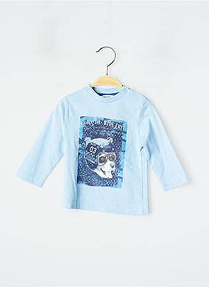 T-shirt manches longues manches longues bleu 3 POMMES garçon