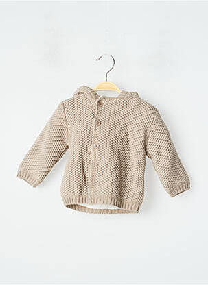 Gilet manches longues capuche beige SANS MARQUE enfant
