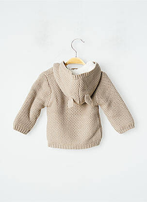 Gilet manches longues capuche beige SANS MARQUE enfant