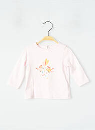 T-shirt coupe droite manches longues rose CATIMINI fille