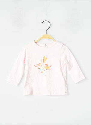 T-shirt coupe droite manches longues rose CATIMINI fille
