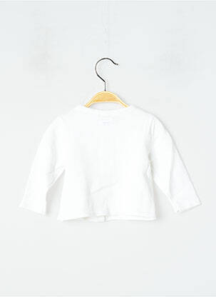 Gilet manches longues coupe droite blanc CATIMINI fille