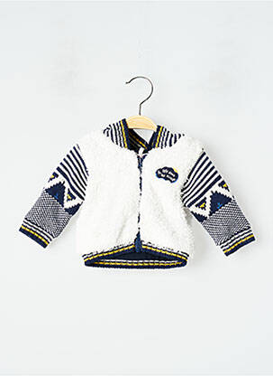 Gilet manches longues col rond blanc CATIMINI garçon