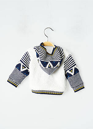 Gilet manches longues col rond blanc CATIMINI garçon