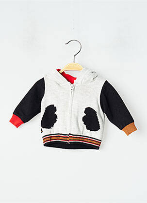 Gilet manches longues col rond gris CATIMINI garçon