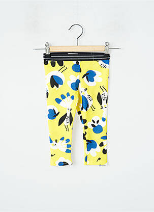 Legging stretch taille élastique jaune CATIMINI fille