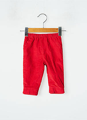 Pantalon droit coupe droite taille élastique rouge SANS MARQUE garcon