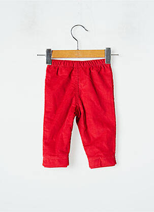 Pantalon droit coupe droite taille élastique rouge SANS MARQUE garcon