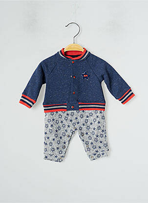 Combi-pantalon coupe cintrée manches longues bleu 3 POMMES garçon