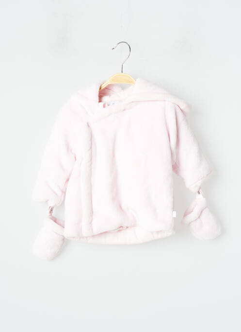 Manteau court coupe droite a capuche rose ABSORBA fille