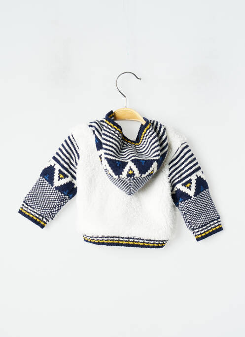 Gilet manches longues col rond blanc CATIMINI garcon