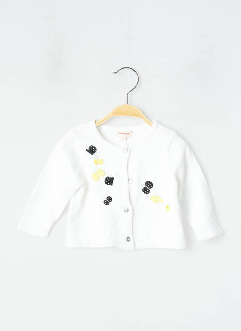 Gilet manches longues blanc CATIMINI pour fille