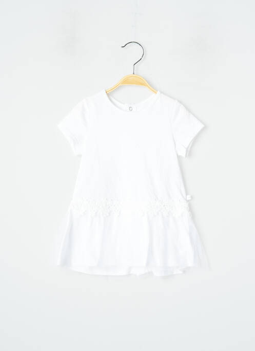 Robe mi-longue blanc IKKS pour fille