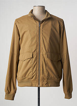 Blouson finition bords-côtes marron TEDDY SMITH homme